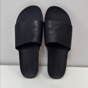 Vans Women’s Black Leather Slide